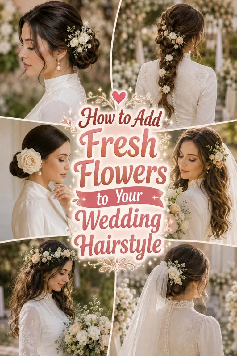 How to Add Fresh Flowers to Your Wedding Hairstyle