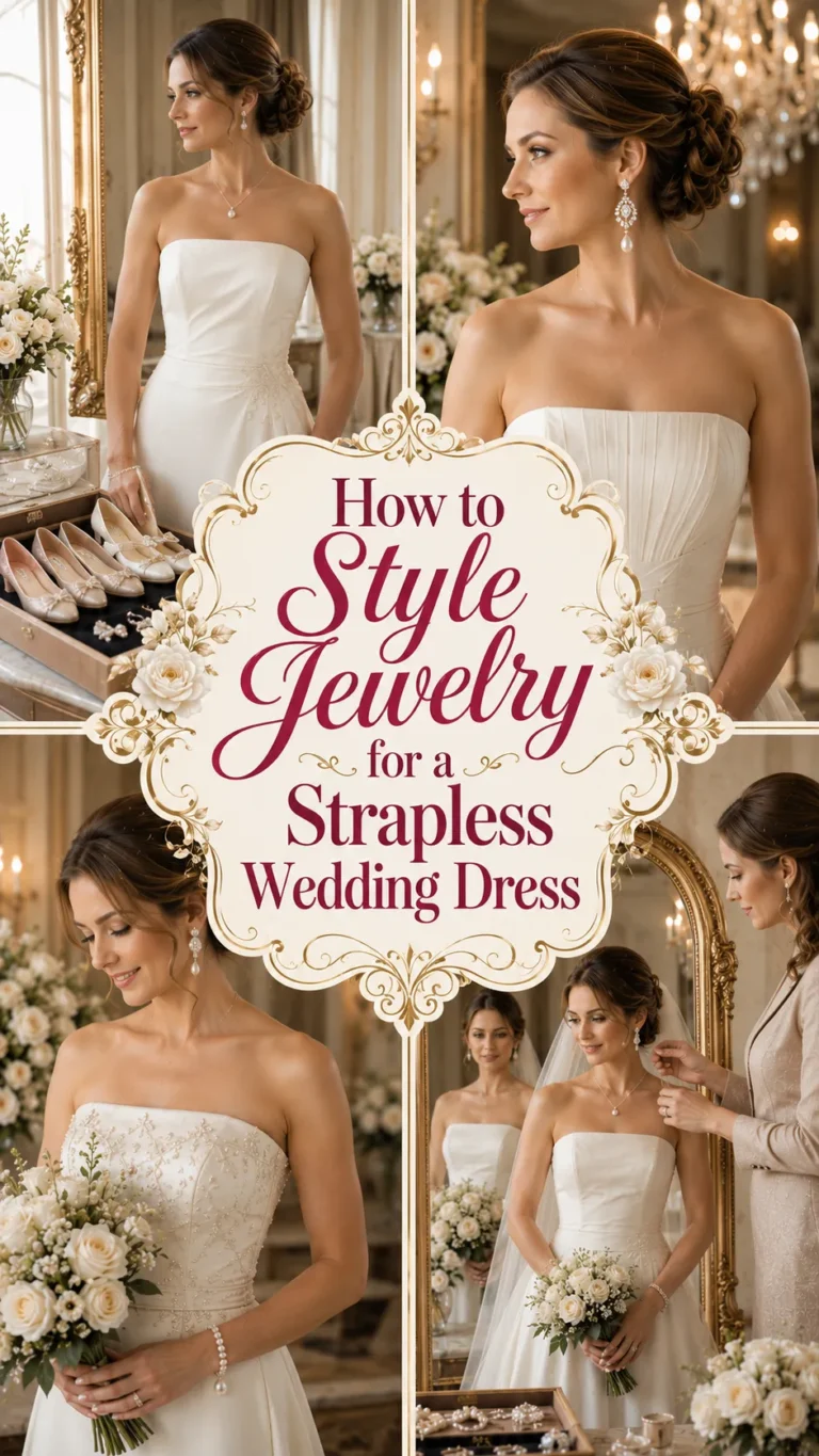 How to Style Jewelry for a Strapless Wedding Dress