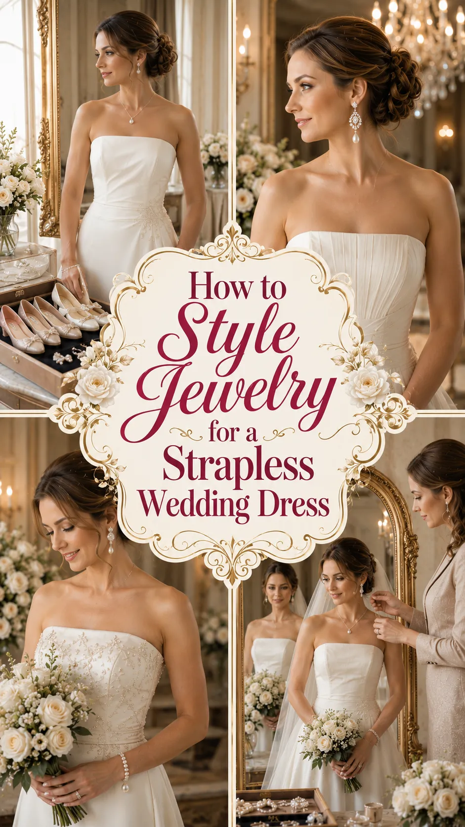 How to Style Jewelry for a Strapless Wedding Dress