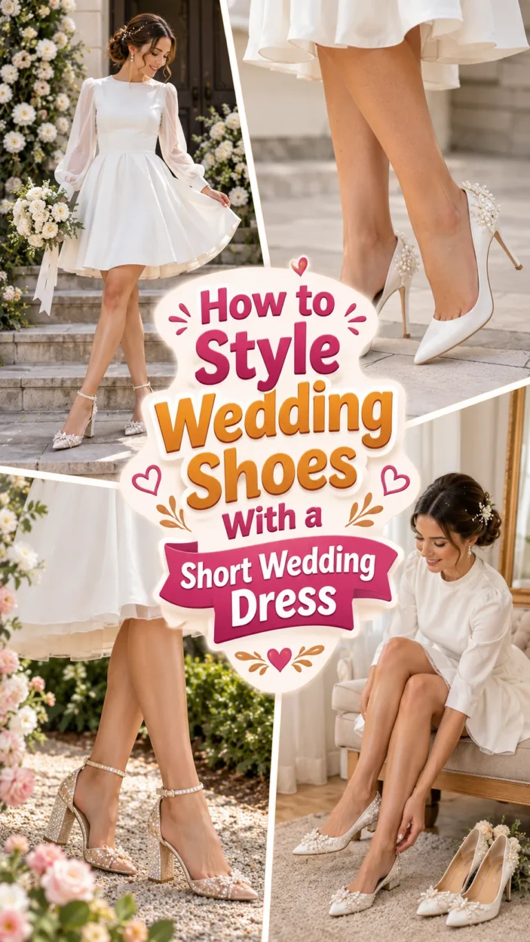How to Style Wedding Shoes With a Short Wedding Dress