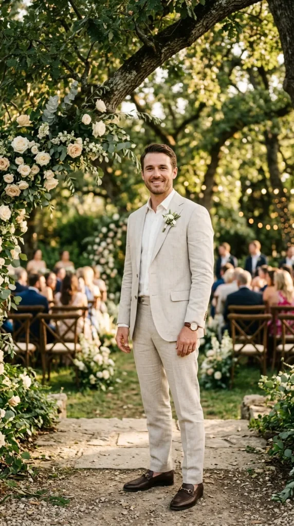 Light Beige Linen Suit