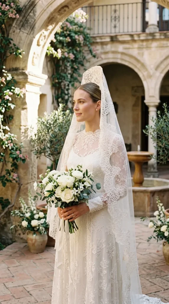Mantilla Veil for Elegant Spanish-Inspired Beauty