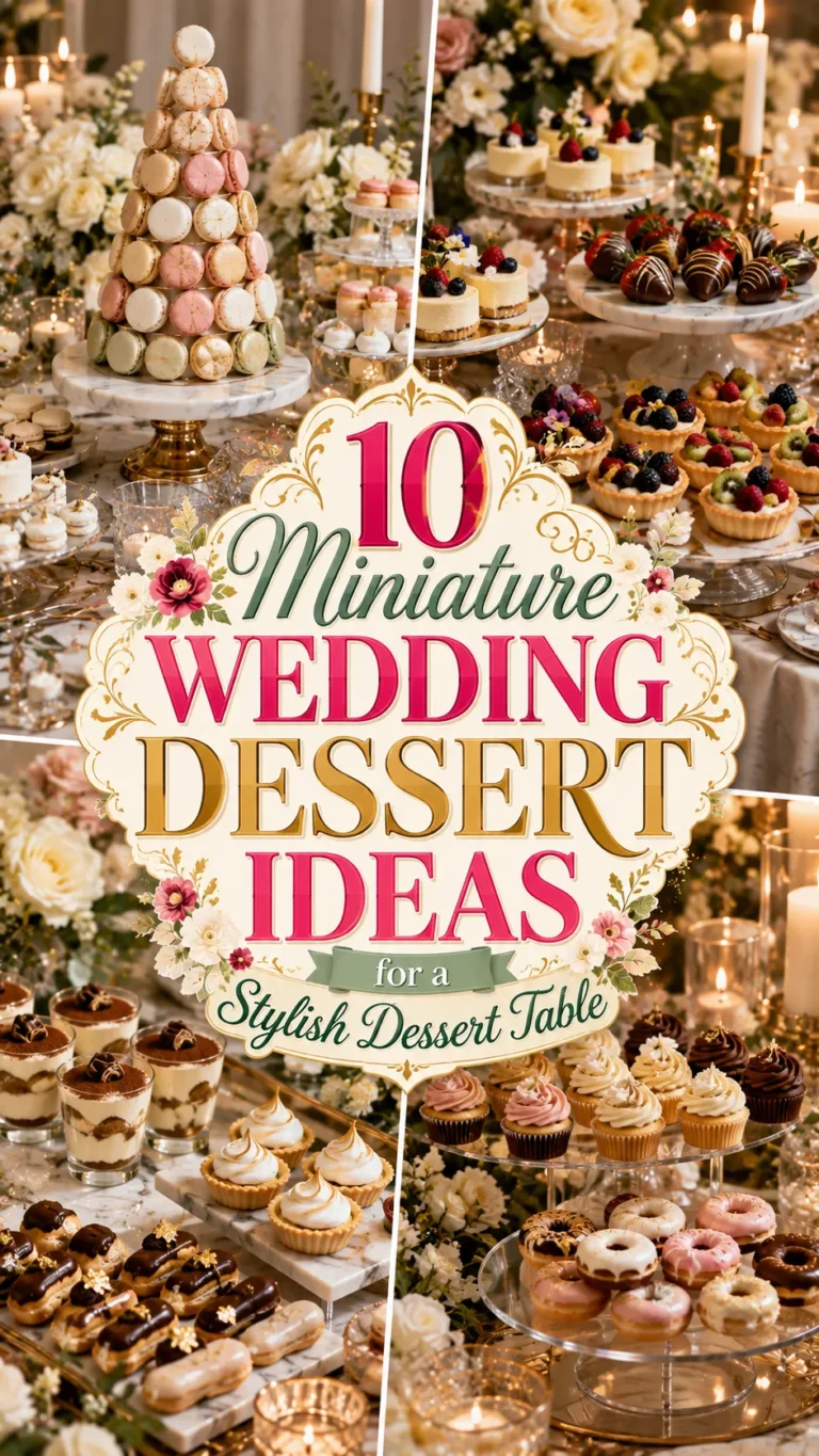 Miniature Wedding Dessert Ideas for a Stylish Dessert Table