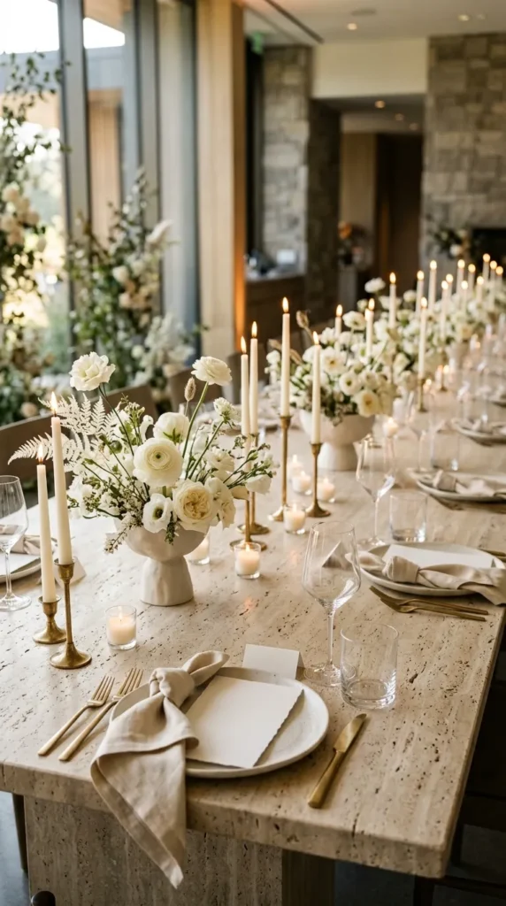 Choose a Minimalist Stone Tablescape
