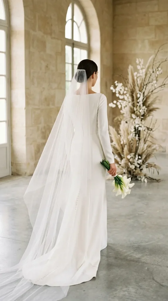Modern Drop Veil for Effortless Elegance