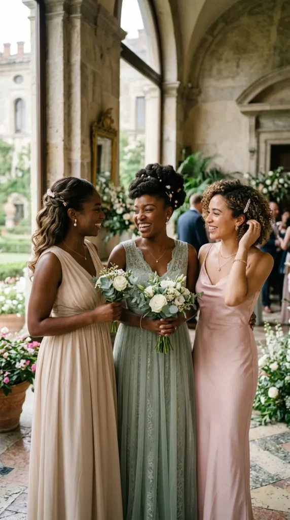 Natural Curls Styled With Elegant Accessories
