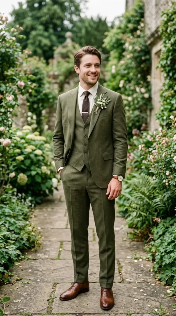 Olive Green Suit