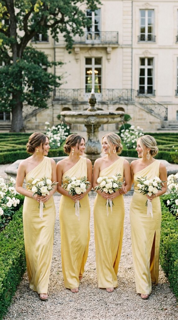 One-Shoulder Silk Dresses