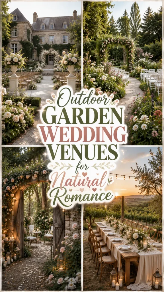 Outdoor Garden Wedding Venues for Natural Romance