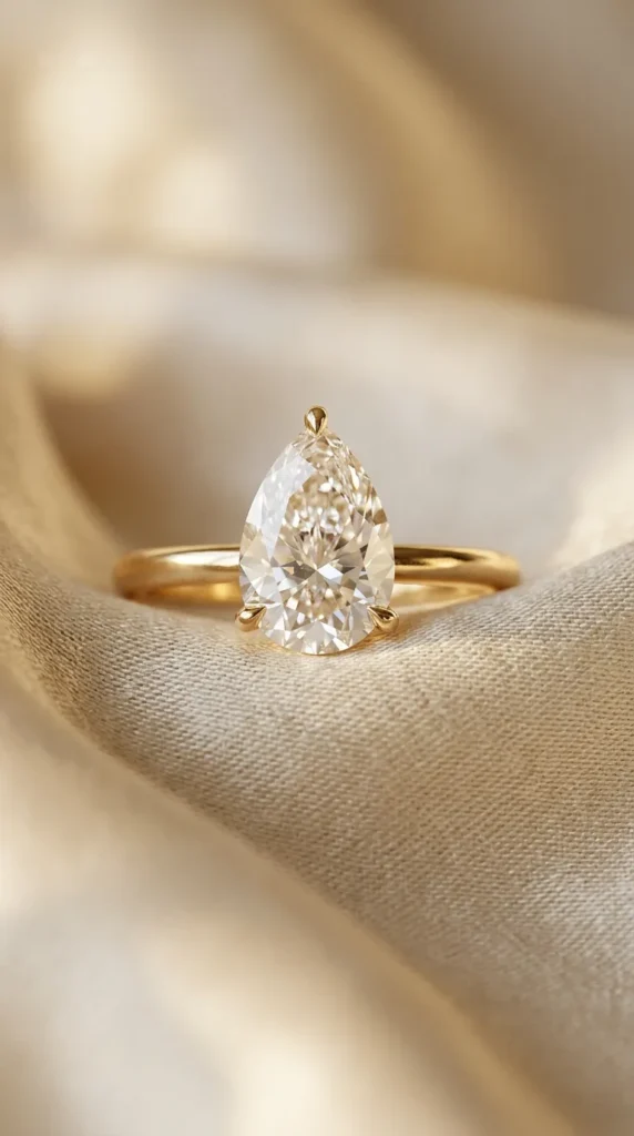 Pear-Shaped Diamond Ring