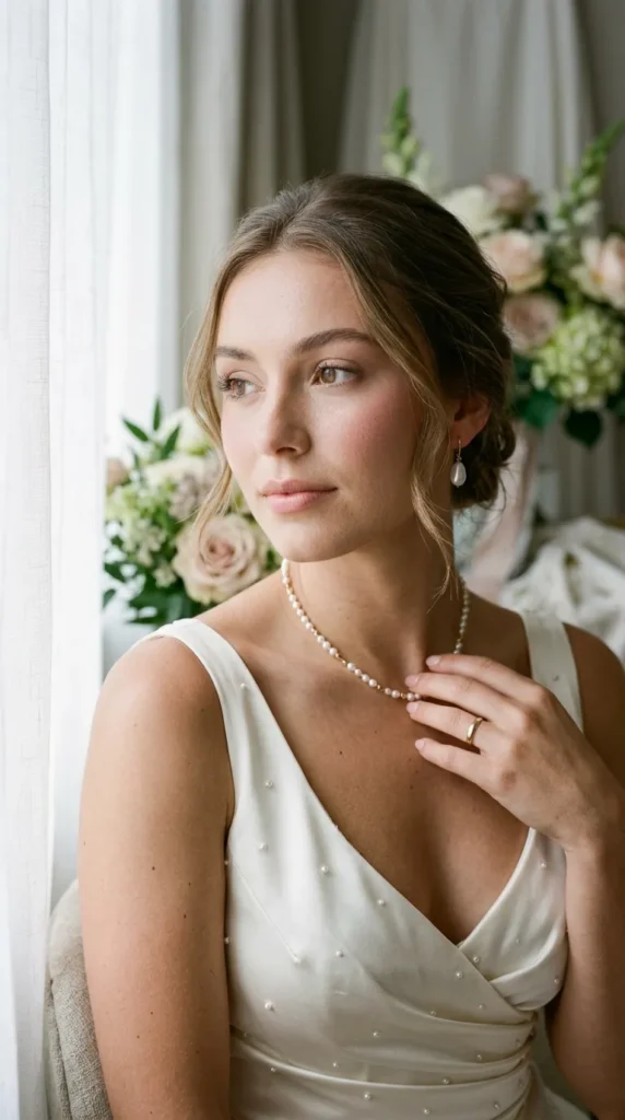 Pearl-Glow Bridal Makeup With Soft Definition