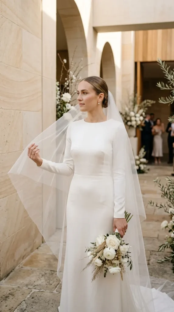 Raw-Edge Veil for Effortless Modern Style