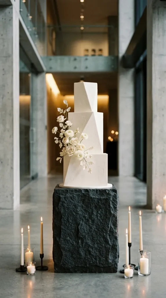 Turn the Wedding Cake into a Sculptural Moment