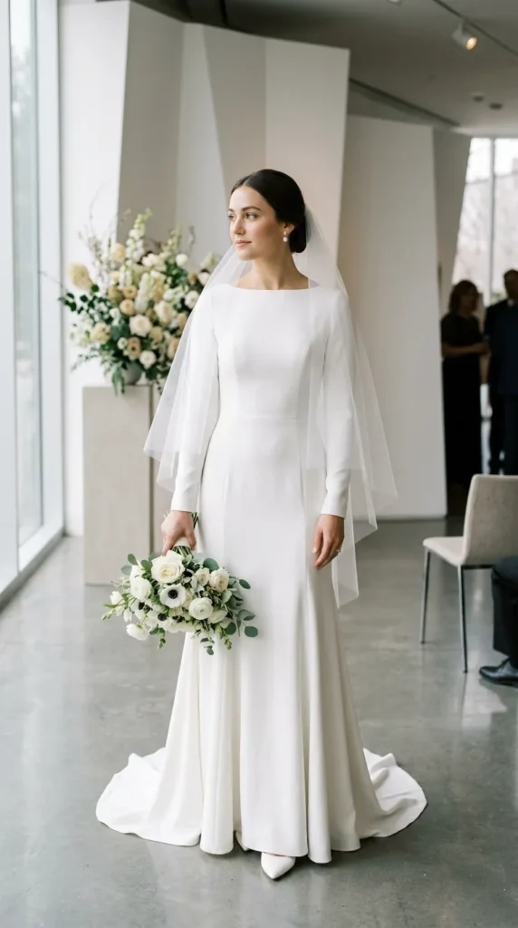 Shoulder-Length Veil for a Fashion-Forward Bride