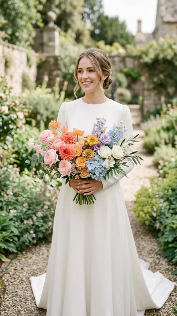 Sophisticated Rainbow Bouquet