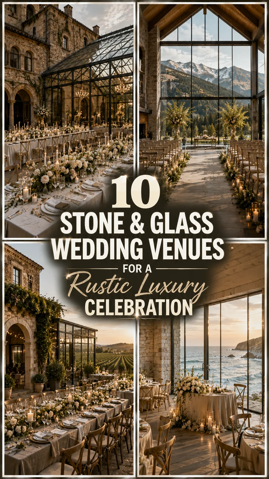 Stone & Glass Wedding Venues for a Rustic Luxury Celebration