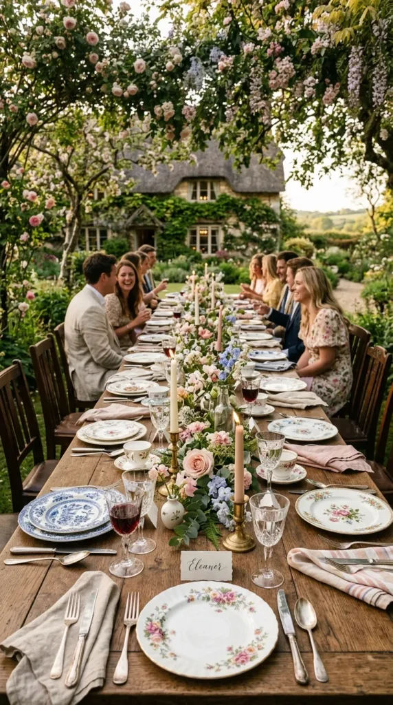 Style the Reception with Mismatched Vintage China