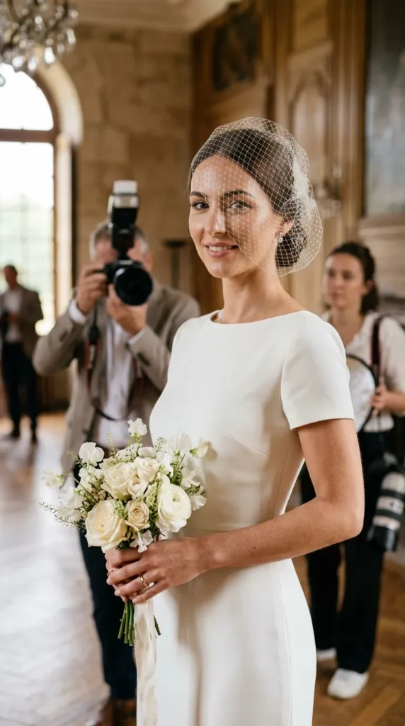 Try a Short Birdcage Veil