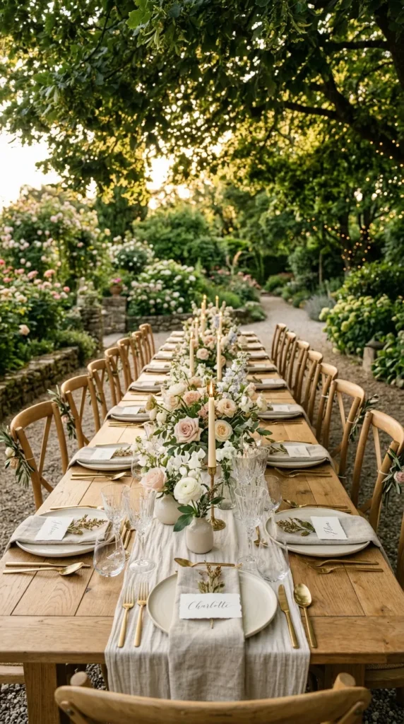 Use Long Farmhouse Tables for an Intimate Feel