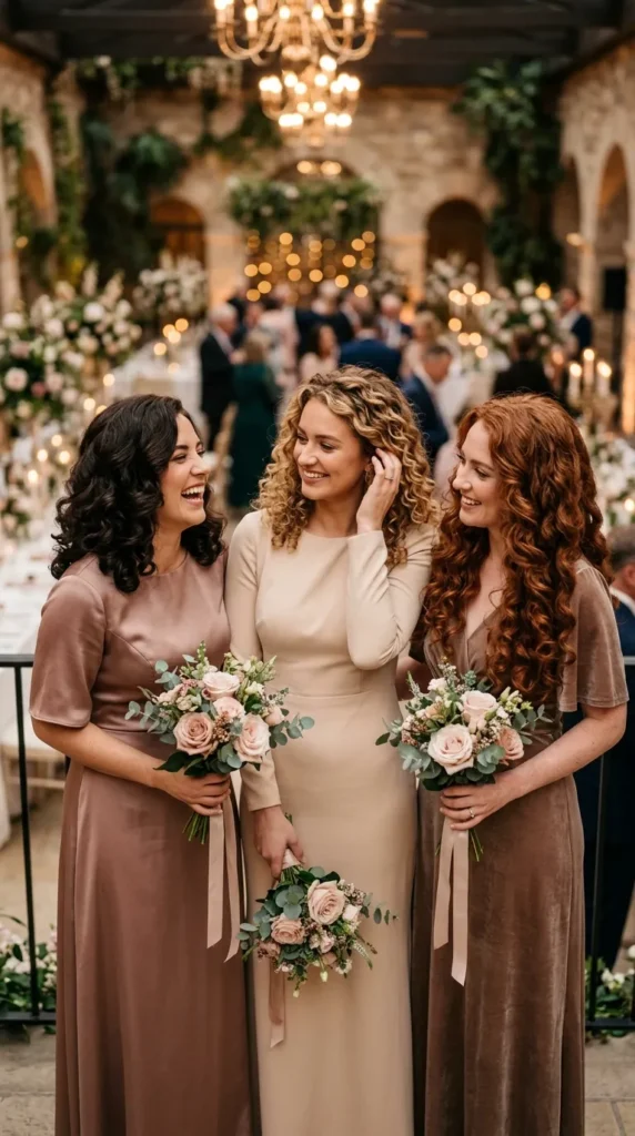 Voluminous Curls for a Glamorous Bride Tribe
