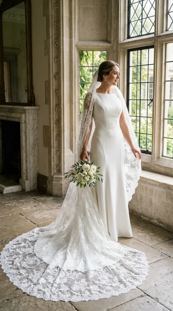 All-Over Chantilly Lace Cathedral Veil