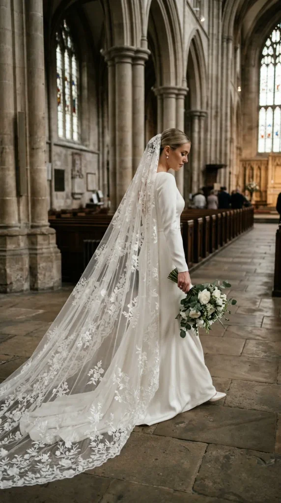 All-Over Lace Veil for Dramatic Romance