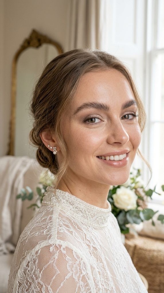 Brushed Brows With Glossy Nude Lips
