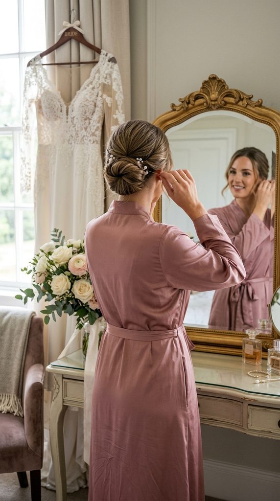 Classic Chignons for Elegant Getting-Ready Photos