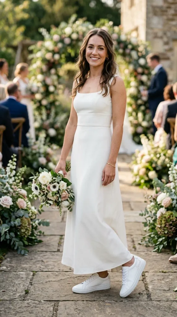 Classic White Sneakers With Bridesmaid Names