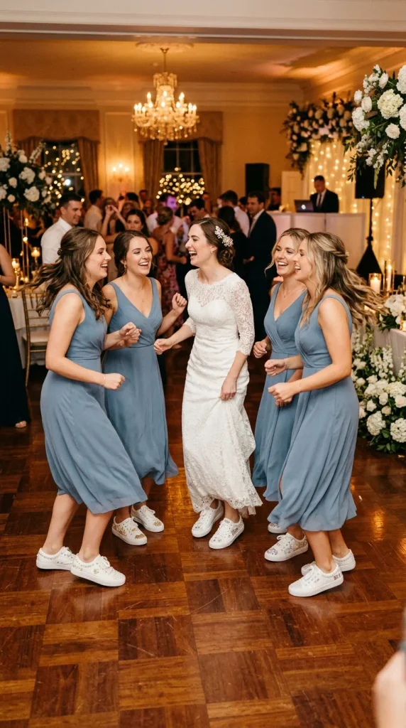Custom Sneakers With a Fun Wedding Phrase