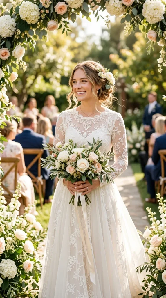 Dewy Peach Makeup for a Summer Wedding