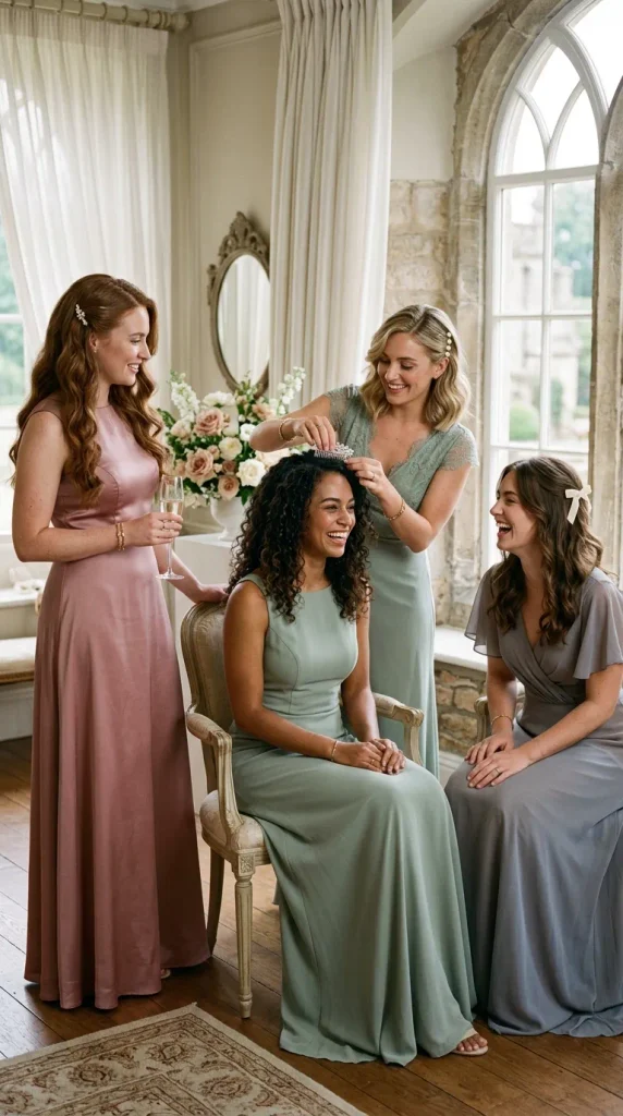 Glamorous Waves With Coordinated Hair Accessories