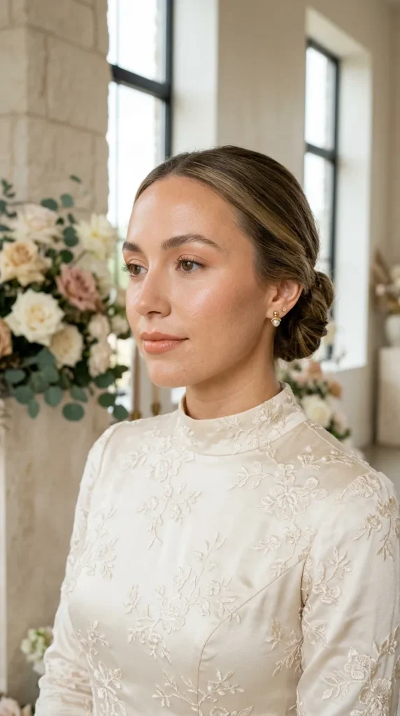Glass Skin With Peachy Nude Makeup