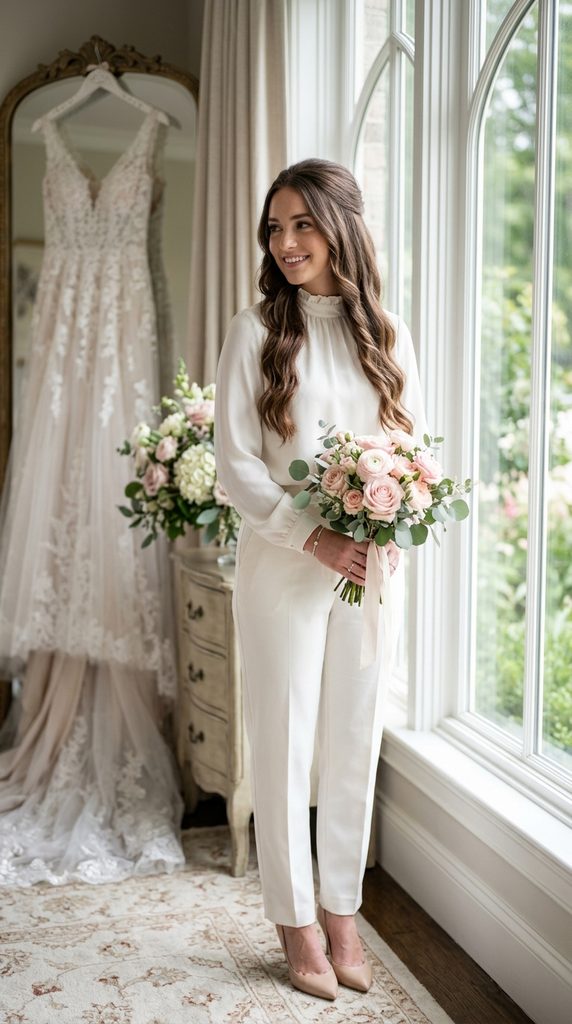 Half-Up Waves for a Feminine Finish