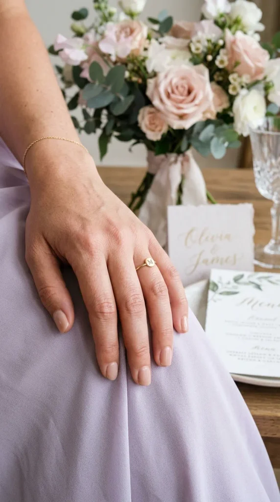 Initial Rings for a Minimalist Bridal Party