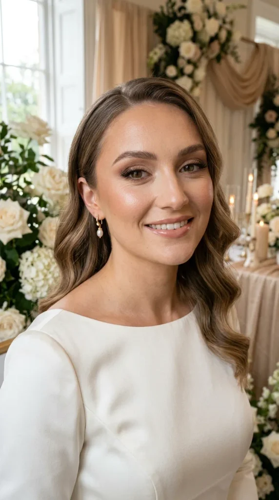 Latte Makeup With Glossy Nude Lips