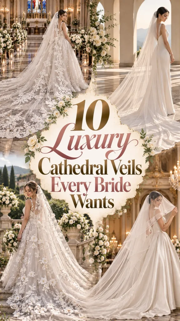 Luxury Cathedral Veils Every Bride Wants