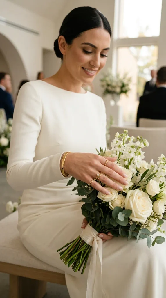 Minimalist Gold Bracelet and Ring Stack