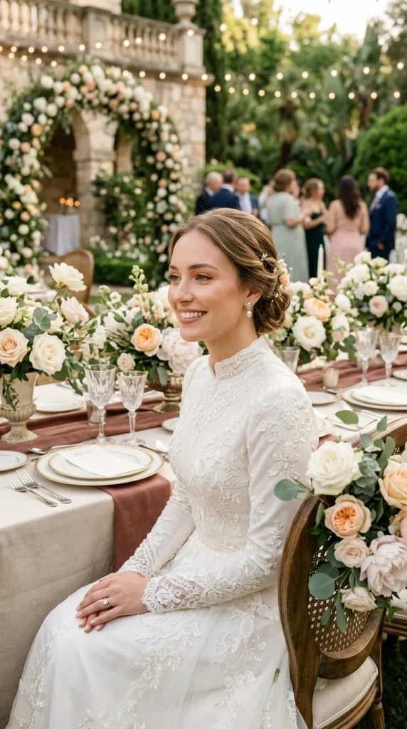 Monochromatic Peach Bridal Makeup