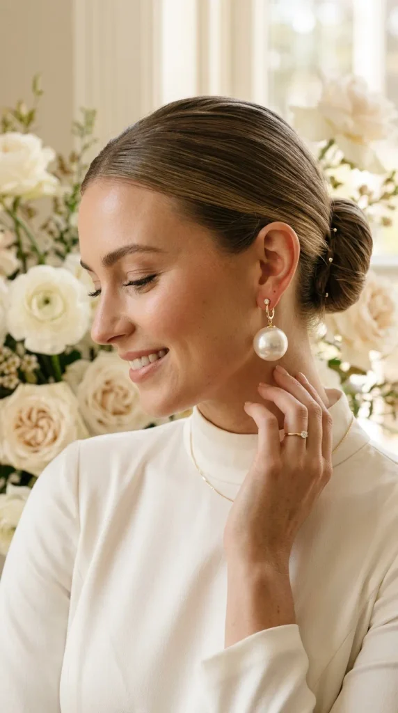 Oversized Pearl Drop Earrings