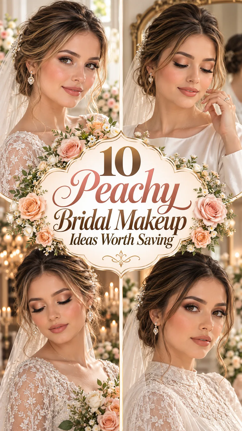 Peachy Bridal Makeup Ideas Worth Saving