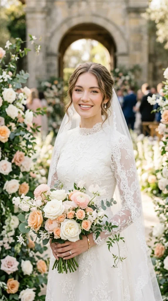 Peachy Pink Makeup for a Romantic Finish