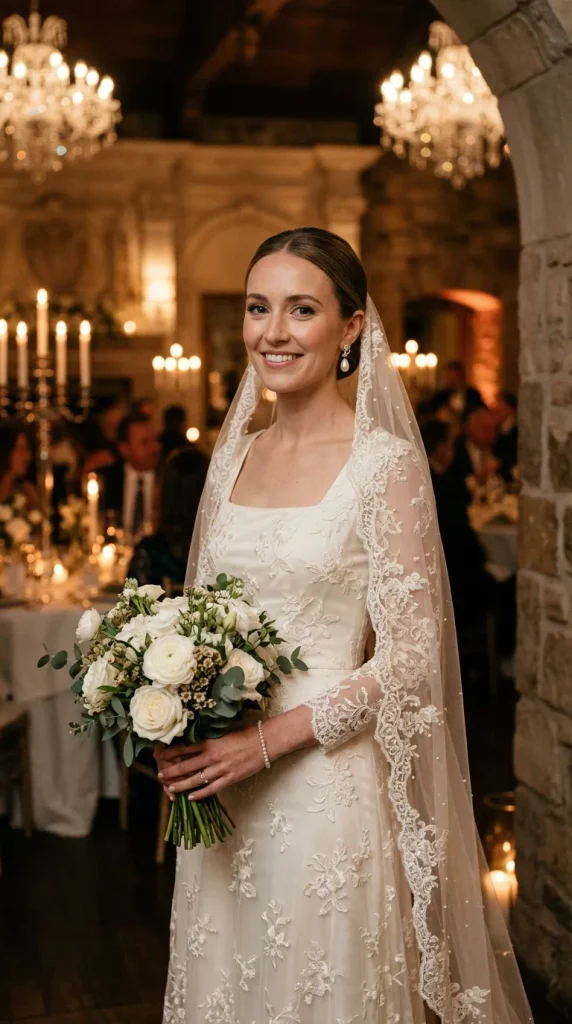 Pearl and Lace Veil for Romantic Luxury