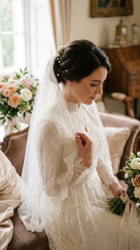 Personalized Embroidered Veil With a Meaningful Detail