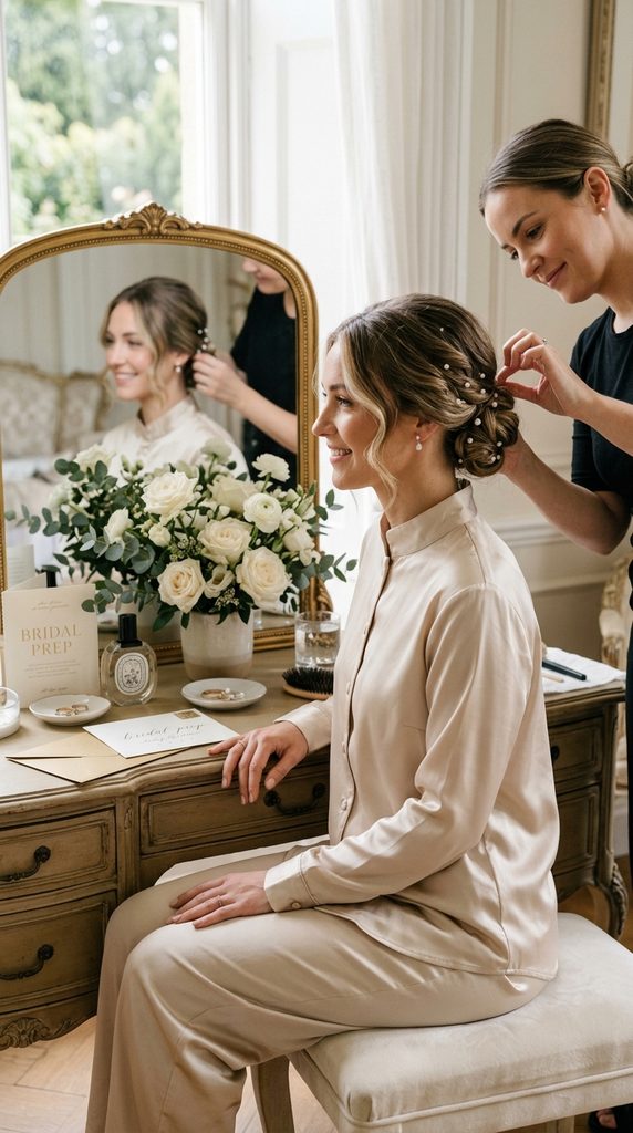 Romantic Low Buns With Face-Framing Pieces