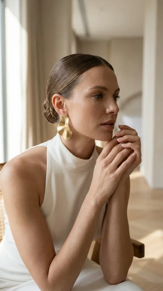 Sculptural Gold Earrings