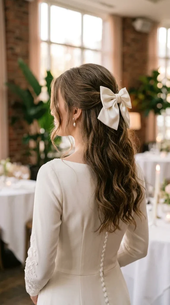 Soft Waves With a Satin Bow