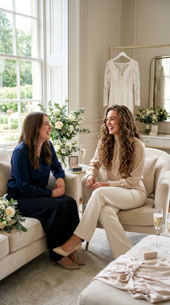 Voluminous Soft Curls for a Glamorous Bride Squad