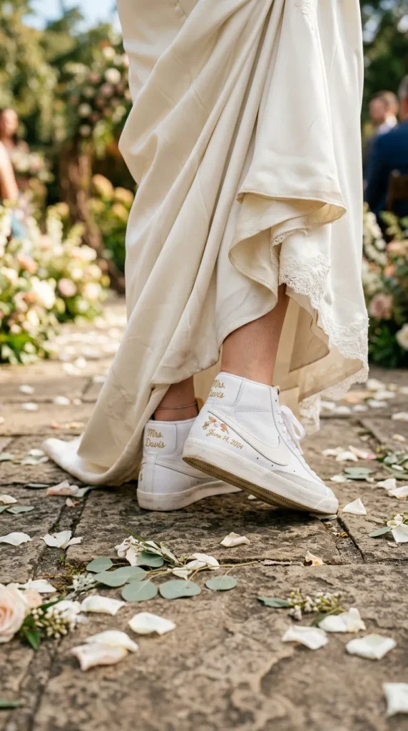 Wedding-Date Embroidered Sneakers