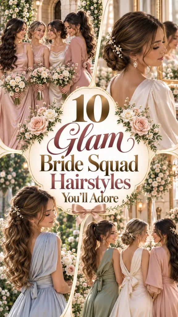 Glam Bride Squad Hairstyles You'll Adore